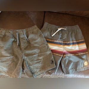 TC Surf corduroy shorts and Quicksilver shorts